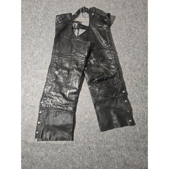 Giovanni Navarre Other - Giovanni Navarre Motorcycle Chaps Medium Black Italian Stone Design Leather